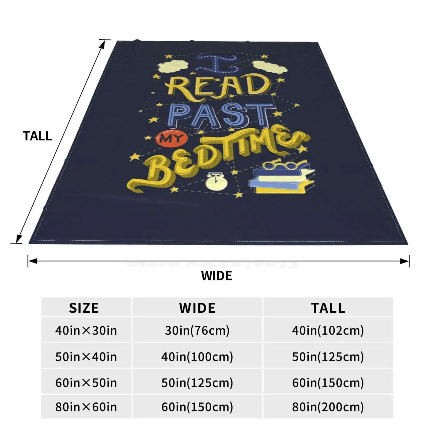 I Read Past My Bedtime Hot Sale Printing High Qiality Warm Flannel Blanket I Read Past My Bedtime Owl Typography Abbymalagaart