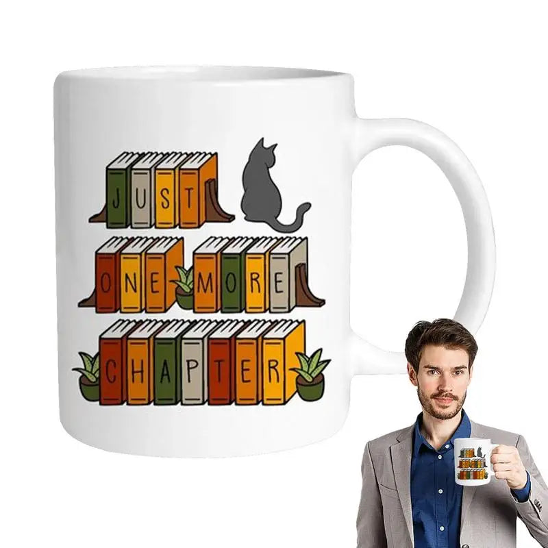 350ml More Chapter Coffee Mug Porcelain Book Lover Cup Ceramic Reading Mugs Bookworm Drinking Coffee Tea Juice Water book lovers