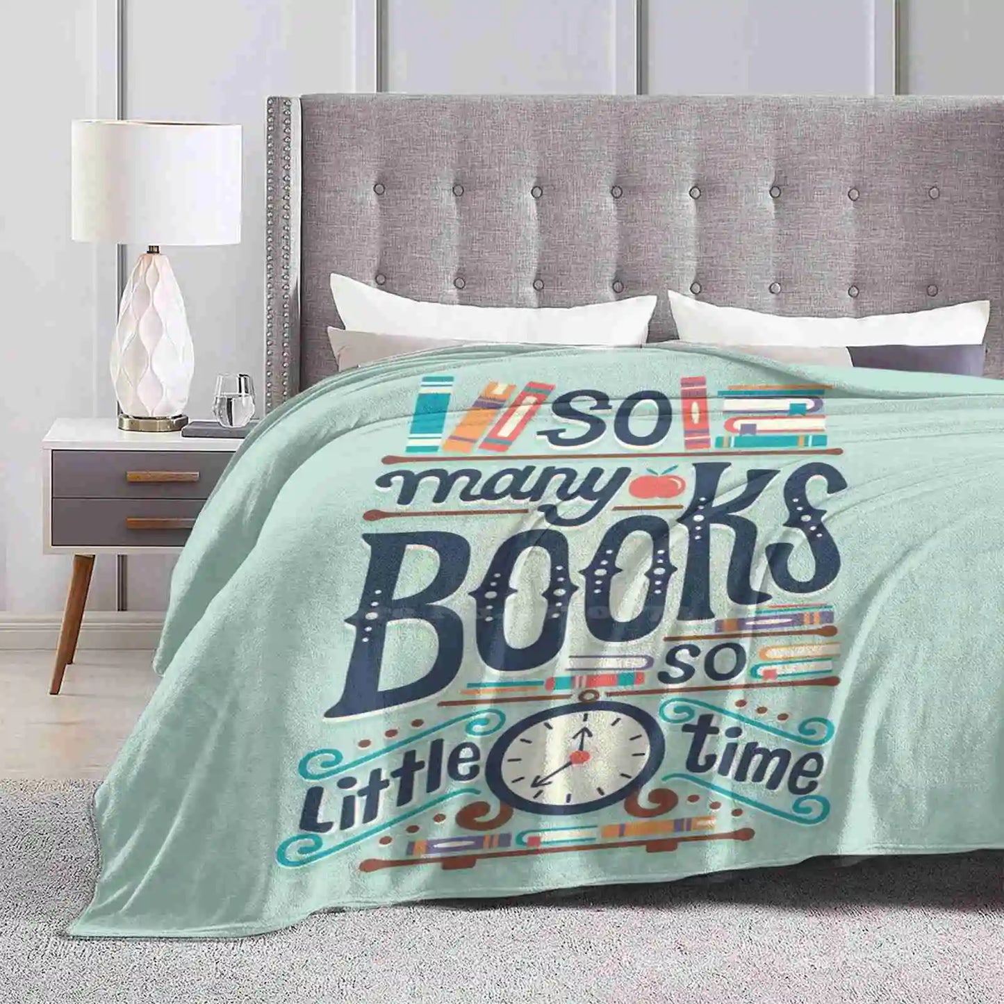 So Many Books So Little Time Blanket Soft Warm Travel Portable Blanket Reading Bookworm Book Lover So Many Books So Little Time