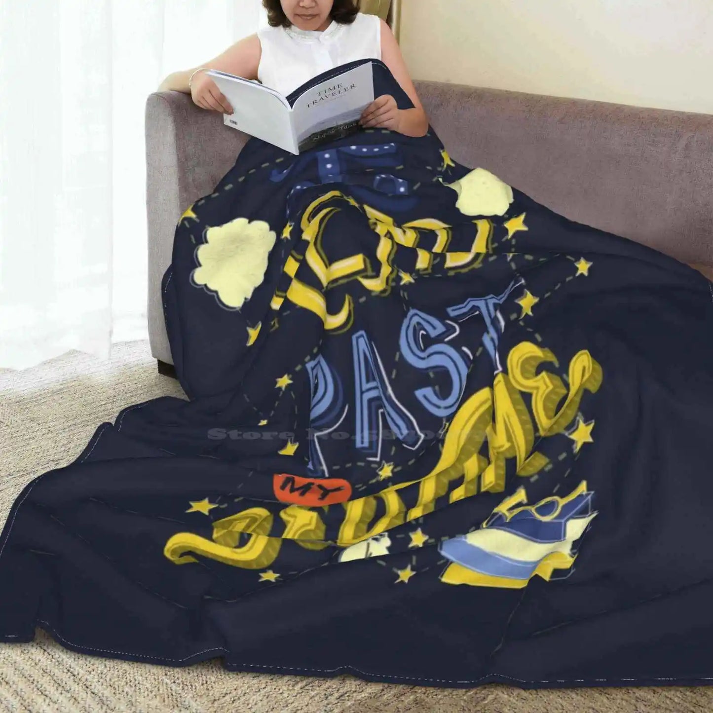 I Read Past My Bedtime Hot Sale Printing High Qiality Warm Flannel Blanket I Read Past My Bedtime Owl Typography Abbymalagaart