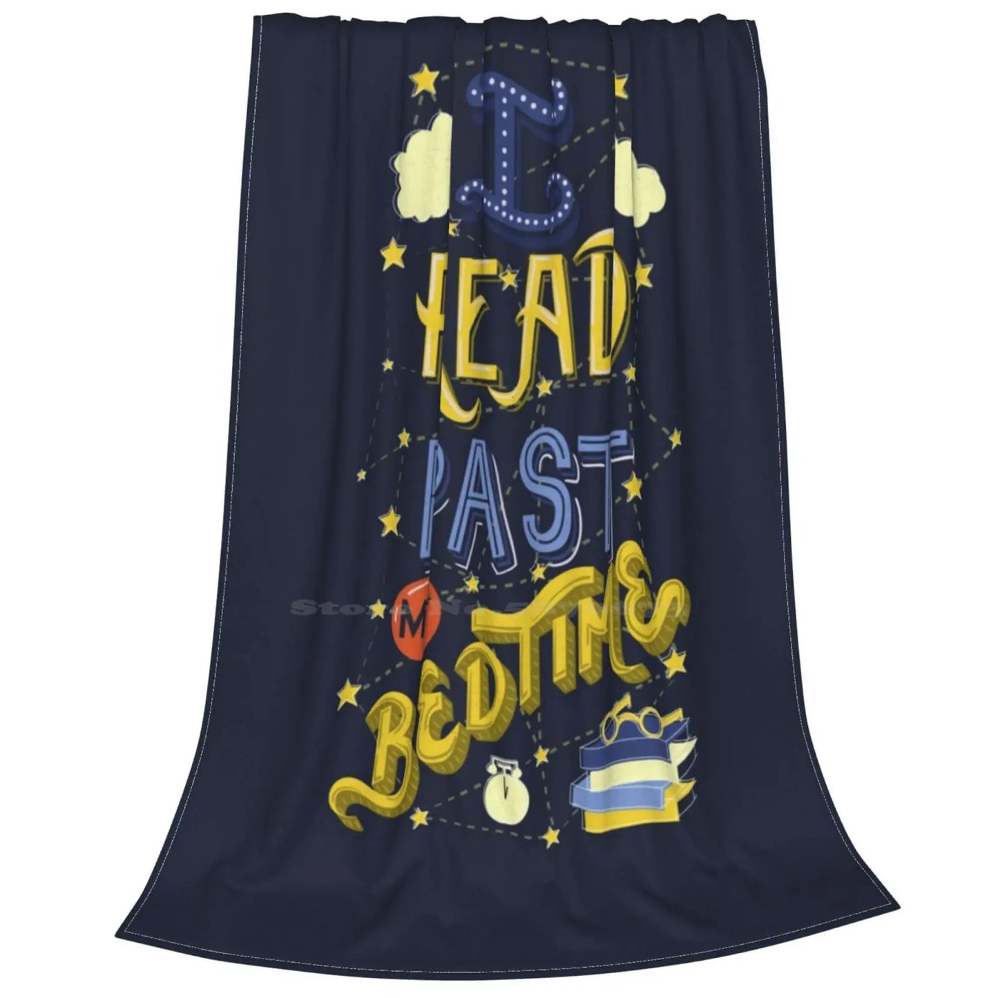 I Read Past My Bedtime Hot Sale Printing High Qiality Warm Flannel Blanket I Read Past My Bedtime Owl Typography Abbymalagaart