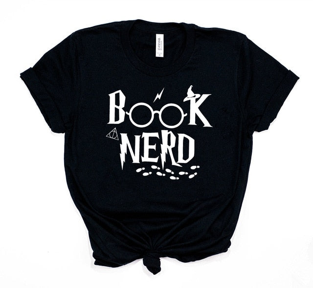 Book Nerd Shirt HP Fans Shirts  Book Lover T-shirt Funny Librarian Tee Wizard Gift Reading tshirt