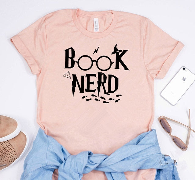 Book Nerd Shirt HP Fans Shirts  Book Lover T-shirt Funny Librarian Tee Wizard Gift Reading tshirt