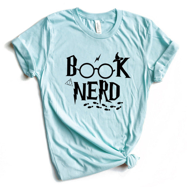 Book Nerd Shirt HP Fans Shirts  Book Lover T-shirt Funny Librarian Tee Wizard Gift Reading tshirt